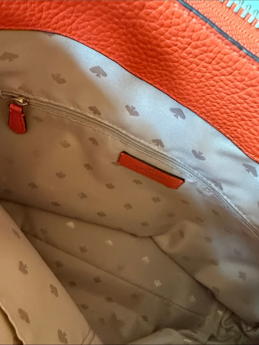 Kate Spade Orange Pebbled Leather Shoulder Bag